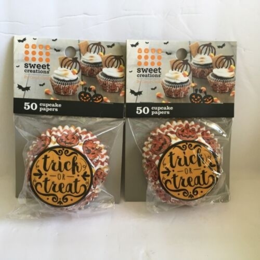 Halloween Sweet Creations Cupcake Papers Trick Or Treat - Lot of 2 Pkgs, 50 Each